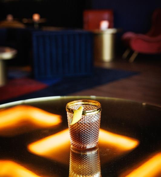 Bourbon on a table