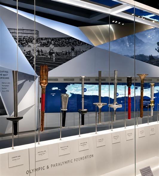 Torches that have been carried for the Olympics and Paralympics