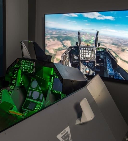A flight simulator 