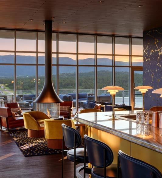 The view of the valley from inside The Aviator