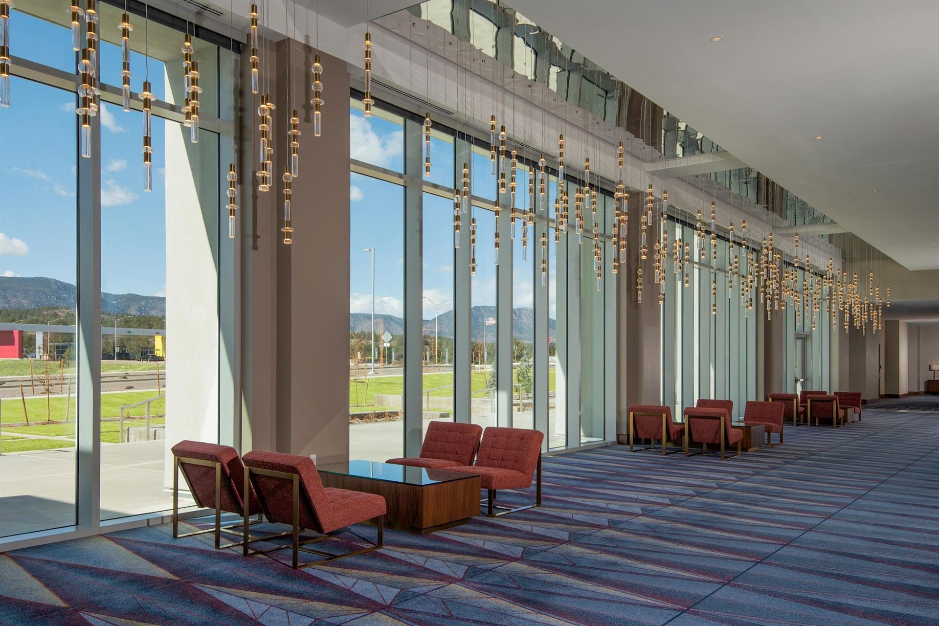 A corridor outside a meeting venue
