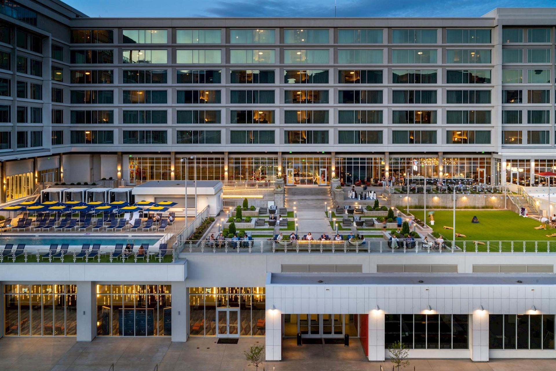 An outside view of the hotel