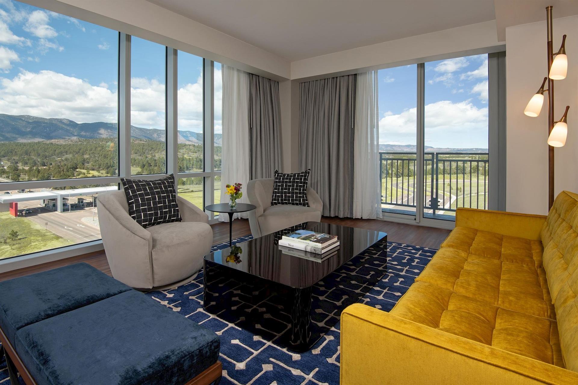 An interior of a hotel room