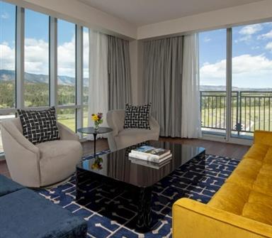 An interior of a hotel room
