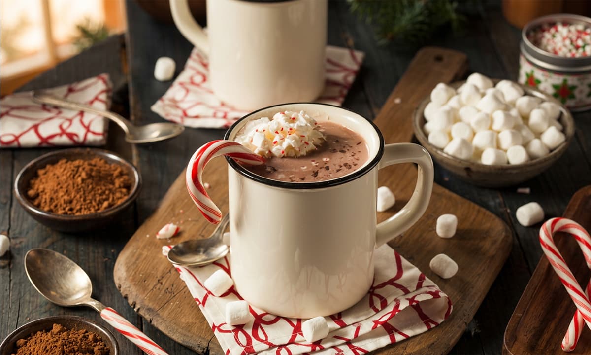 hot chocolate on table